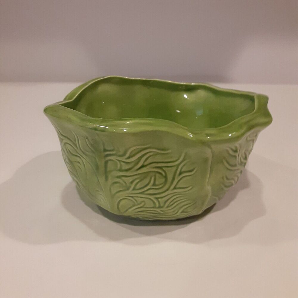 Vintage 1975 Studio Art Lettuce Bowl Signed Perfectly Imperfect